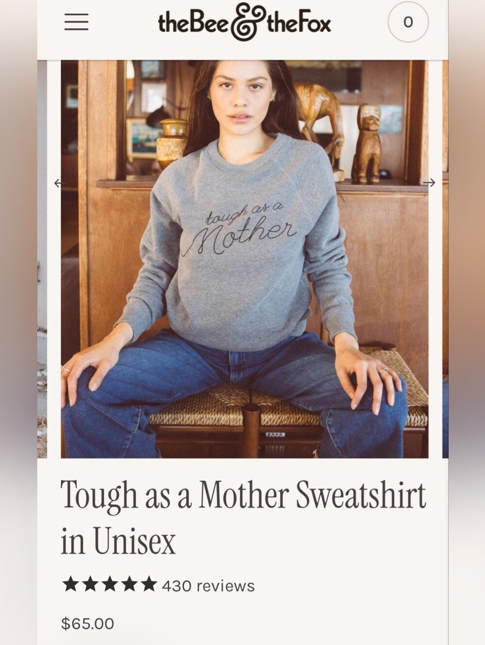 "Tough As A Mother" Women's Crewneck Sweatshirt - Gray, M
